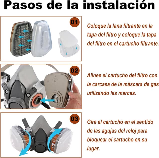 Thumbnail 4 de Faburo Respirador Mascarilla Pintura 1 kit