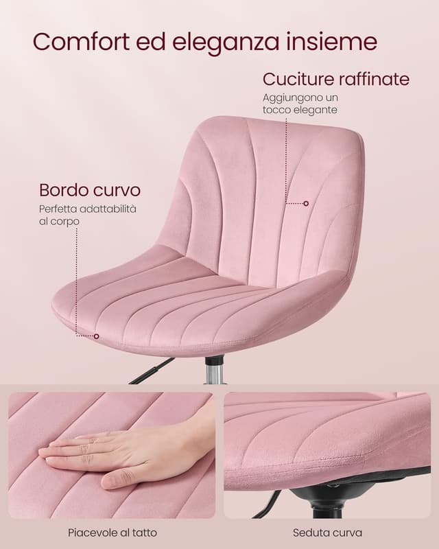 Thumbnail 5 de VASAGLE LJB160SA01 Sgabello da Trucco 37,5–49,5 cm