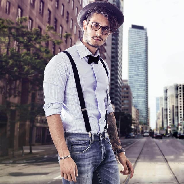 Thumbnail 5 de DonDon set tirantes y pajarita hombre 3,5 cm