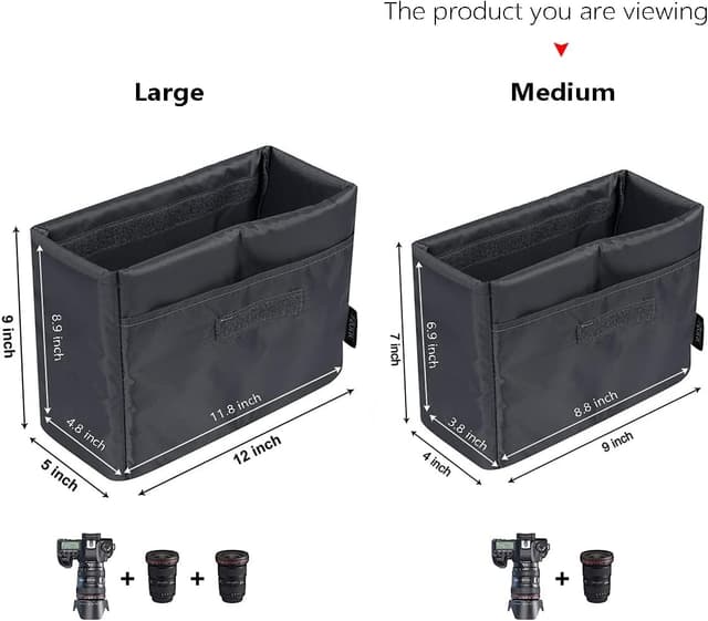 Detalle de S-Zone wasserdichte stoßfeste faltbare Kameratasche für DSLR/SLR/TLR & Objektiv (grau)