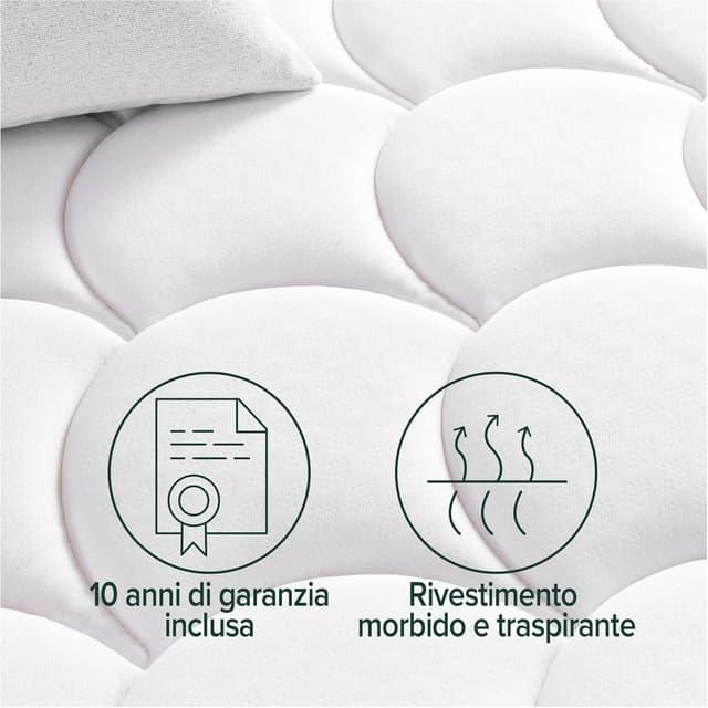 Thumbnail 4 de Zinus Materasso Singolo 80x190 20 cm Hybrid – Memory e Molle