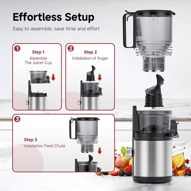 Thumbnail 6 de AMZCHEF Slow Juicer 160mm 2L