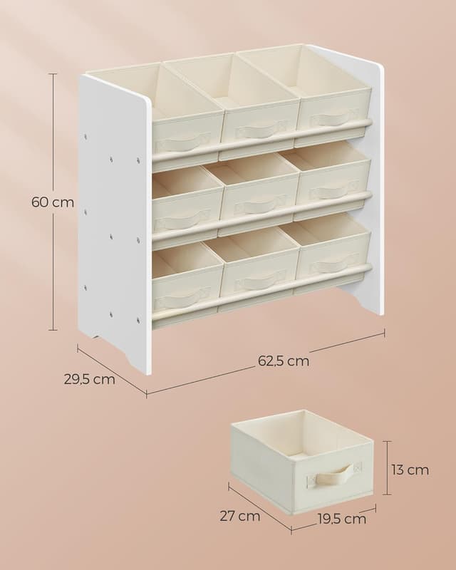 Detalle de SONGMICS scaffale bambini con 9 contenitori