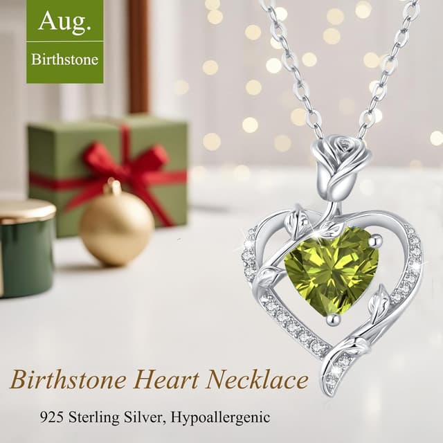 Detalle de Collier cœur en argent 925 MISUMOR avec zircon cubique 5A