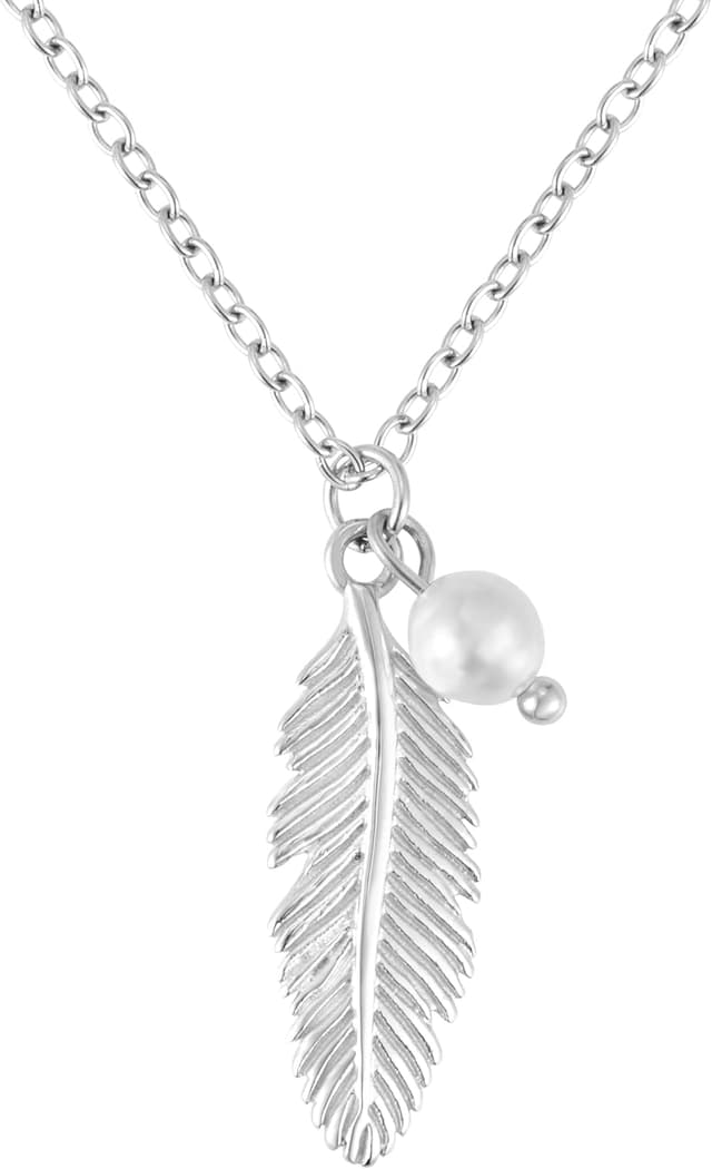 Thumbnail 6 de BONNYBIRD BonnyFeather wasserfeste Federkette aus Edelstahl (316L) für Damen mit Süßwasserperle