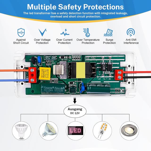Detalle 2 de Trasformatore LED 18W per 12V