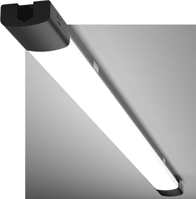 Detalle de Modlicht LED Feuchtraumleuchte 120 cm 36 W, 5000 K, IP65 (Flach, ultraslim, schwarz)