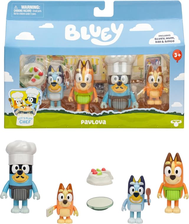 Detalle de Bluey Café-Wettkampf 4er-Pack Figuren