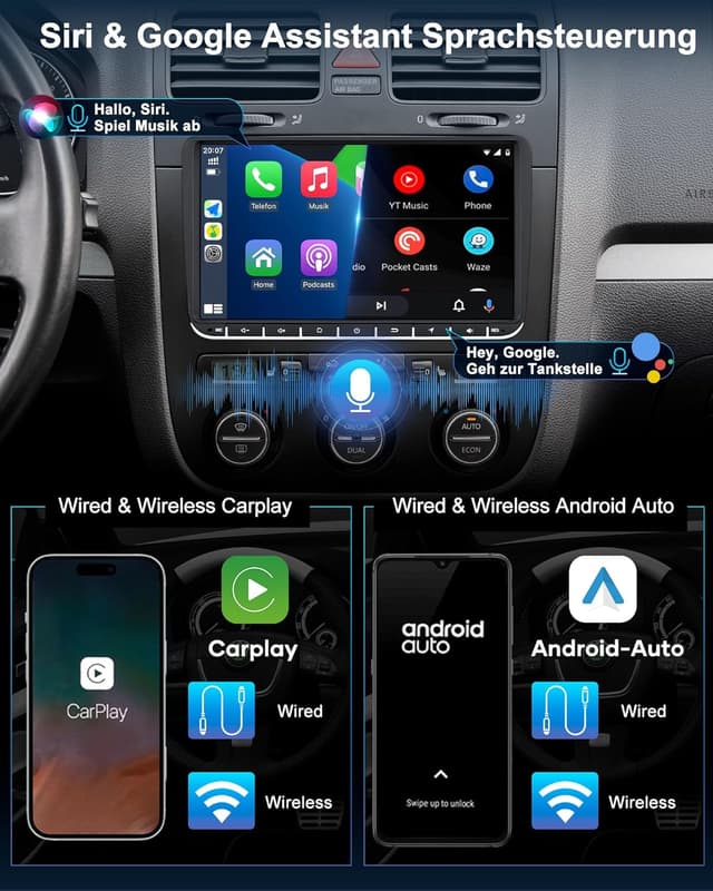 Thumbnail 1 de VW Autoradio 9 Zoll 2+64GB für Golf 5–6