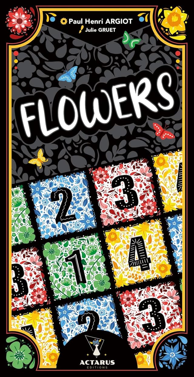 Detalle de Asmodee Actarus Editions Flowers – Gioco di carte per famiglie (versione francese), 1–4 giocatori