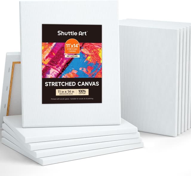 Imagen de Shuttle Art 11x14 Inch Canvas Boards 12-pack 🎨 en OfertitasTOP