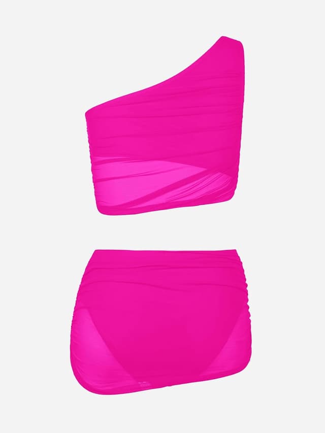 Thumbnail 5 de CUPSHE Bikini monospalla con gonna asimmetrica