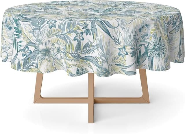 Detalle de Martina Home Mantel Resinato Danubio Azul, Redondo 140cm 🌀