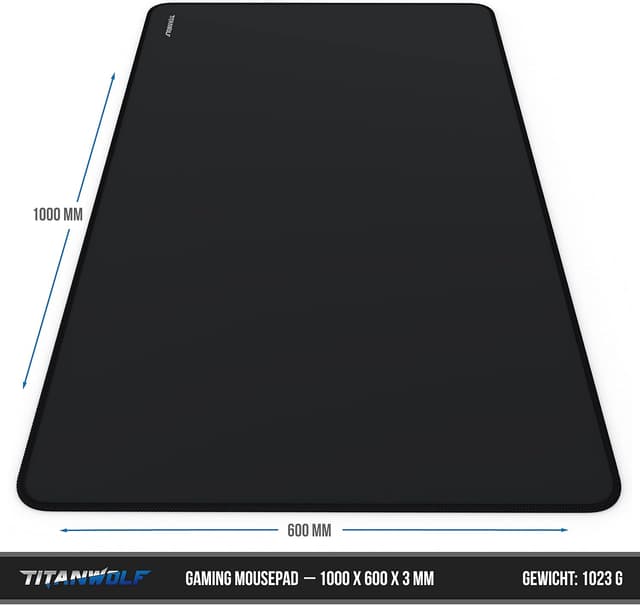 Detalle 2 de TITANWOLF Übergröße Mauspad 1000×600 mm 🖱