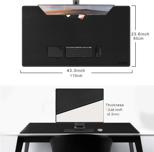 Thumbnail 2 de CENNBIE Tappetino da Scrivania in Pelle 110x60cm