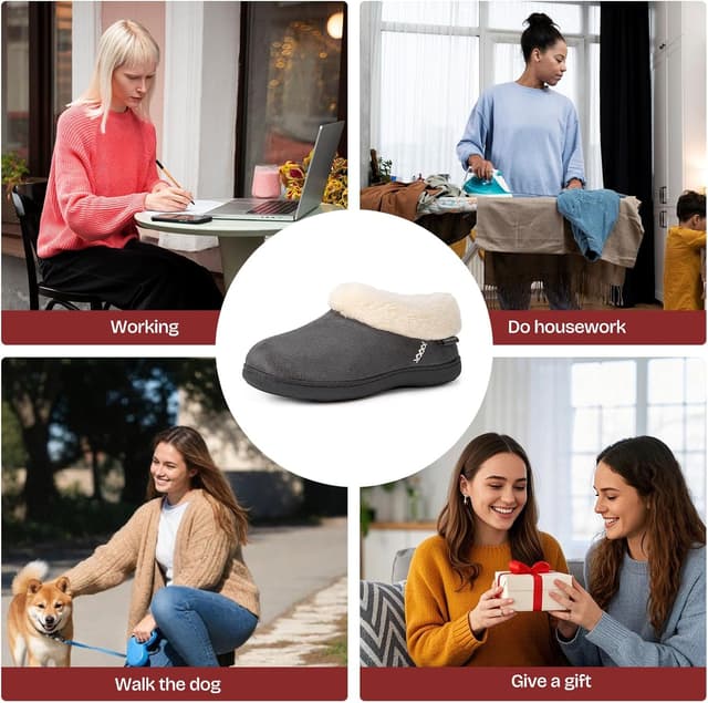 Thumbnail 6 de EverFoams Microsuede Fuzzy Slippers