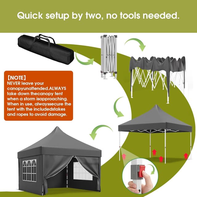 Thumbnail 5 de JUMMICO Pavillon 3x3m Toit Pointu