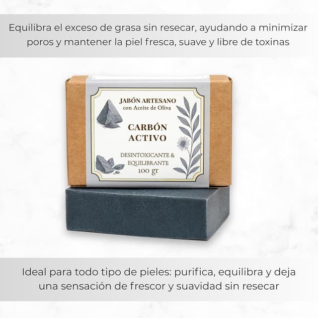 Detalle de CABRERIZO SOAP jabón de carbón 100 g