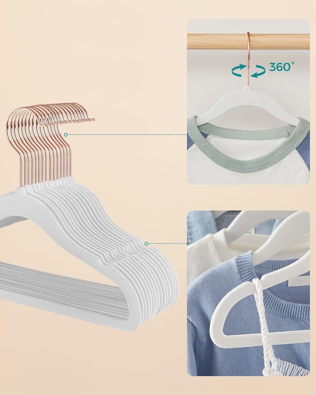 Detalle 2 de Kinderkleiderbügel 50er Set von SONGMICS