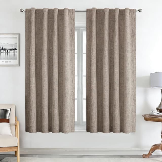 Detalle de Joydeco rideau occultant lin 140x175 cm