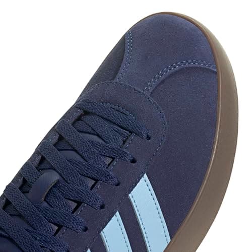 Detalle 2 de adidas Hombre VL Court 3.0 en piel con cierre de cordones (Dark Blue/Clear Sky/Gold Met., 43 1/3)