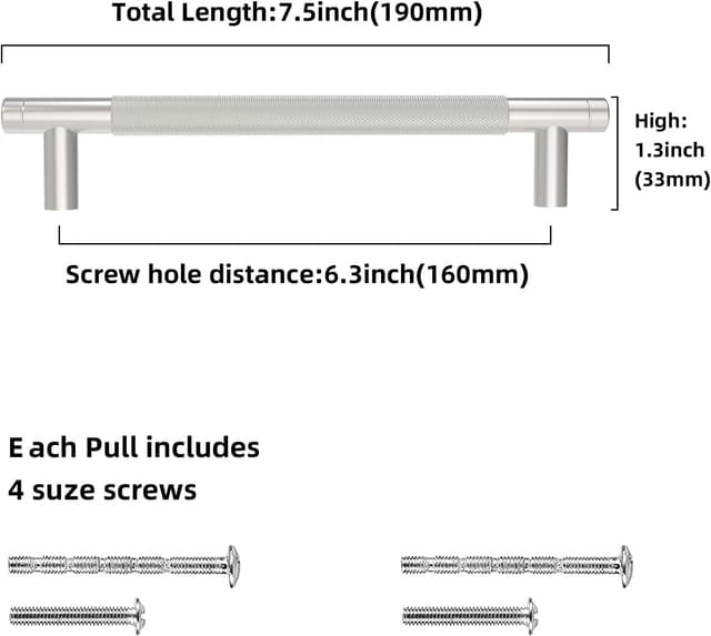 Detalle de damerin Schrankgriffe 10er Set 160 mm Lochabstand