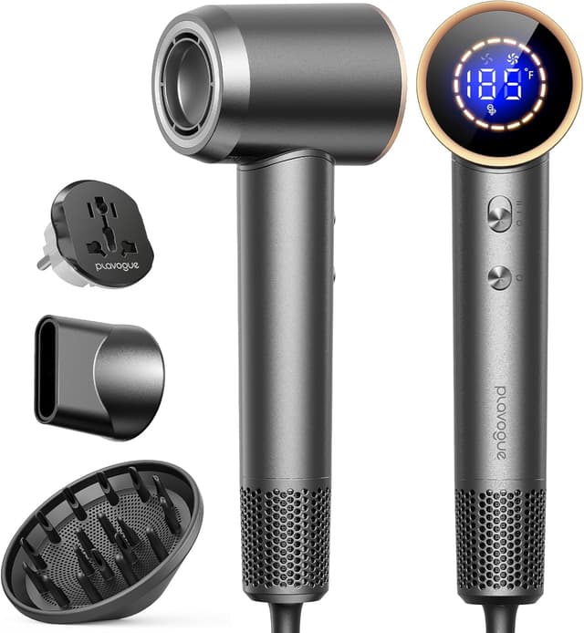 Detalle de Dual Voltage Travel Hair Dryer with Diffuser (110-120V/220-240V) by Ready for International Travel