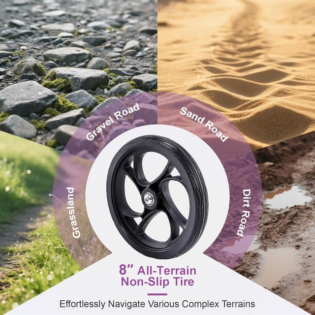 Detalle de BlessReach Steerable Knee Walker Deluxe Medical Scooter (Purple) for Foot Injuries