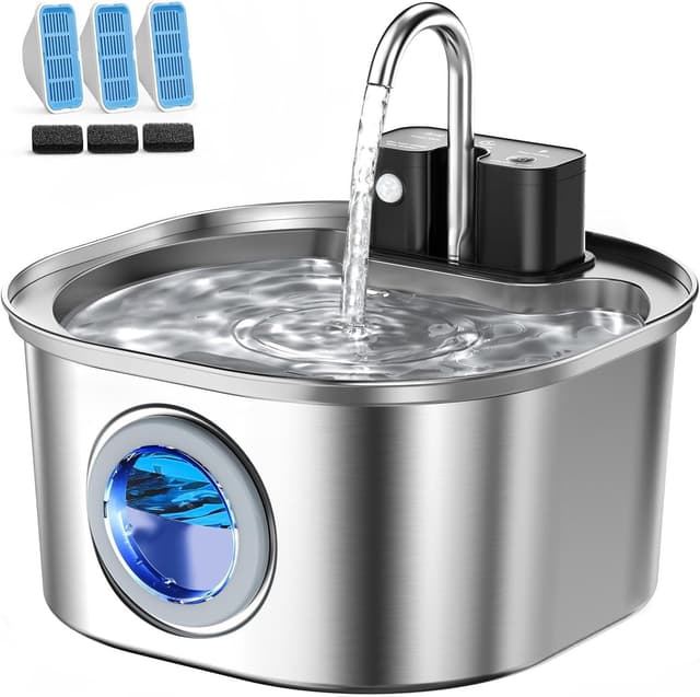 Detalle de Edelstahl Katzenbrunnen 3,2 l kabellos