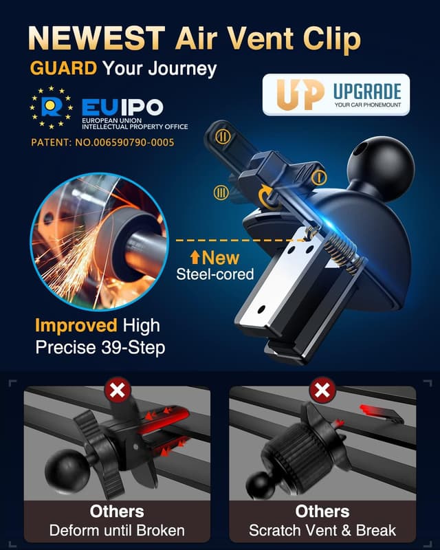 Thumbnail 6 de VANMASS Handyhalterung Auto 3-in-1 für Lüftung & Saugnapf (Silikon, flexibel einstellbar) – für iPhone & Android