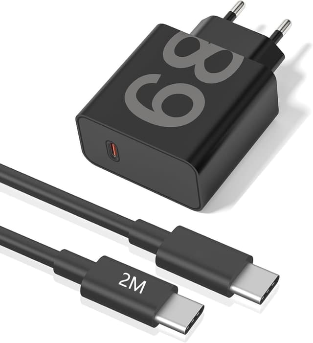 Detalle de Caricabatteria 68W per Motorola e Lenovo con protezione intelligente (USB-C e Micro USB)