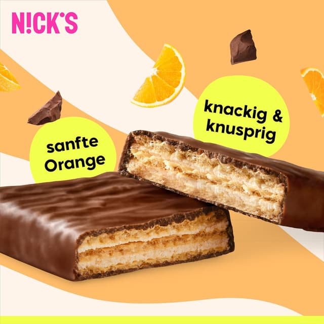 Thumbnail 4 de NICKS Protein Wafer Riegel Orange 25% Eiweiß