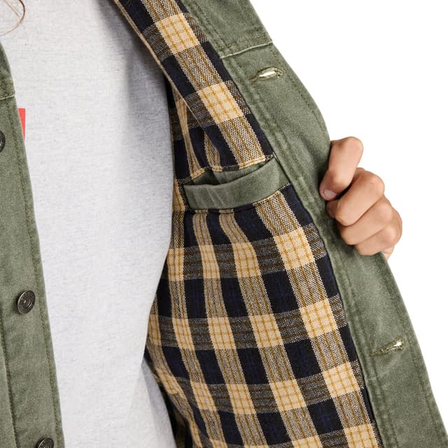 Detalle 2 de Element Chaqueta de hombre Trucker Canvas Element en lona con algodón reciclado