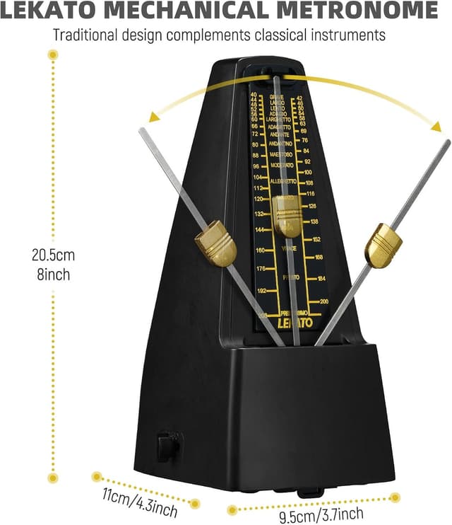 Detalle 2 de LEKATO Mechanical Metronome — 1 tempo ⏱
