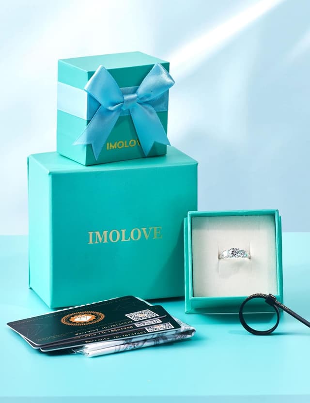 Thumbnail 6 de IMOLOVE Moissanite Wedding Band Size 4-11 💍