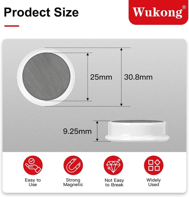 Detalle 2 de Wukong 24 aimants forts pour tableau magnétique