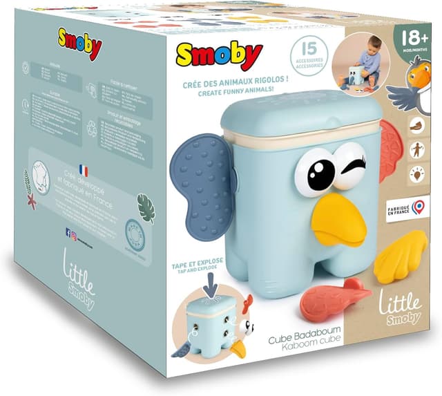 Detalle de Smoby Little Cubo Kaboom 7600140316 (da 18 mesi) con 15 accessori