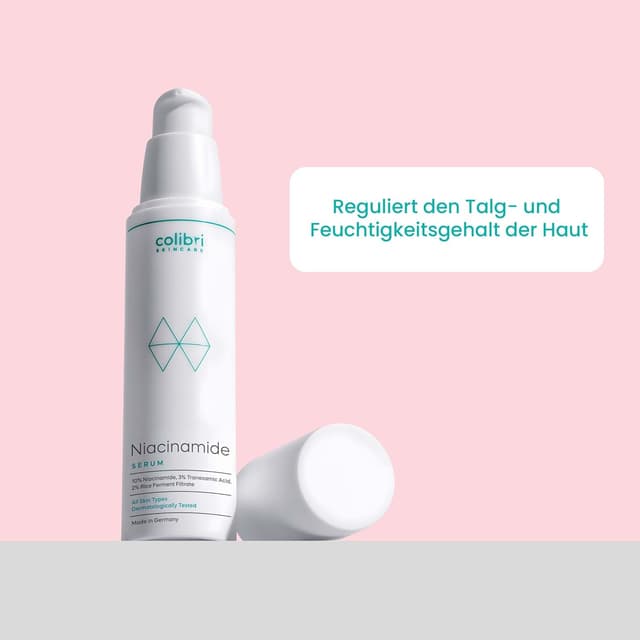 Detalle de colibri skincare 10% Niacinamide Serum (50 ml) gegen unreine Haut und für sichtbar beruhigteres Hautbild