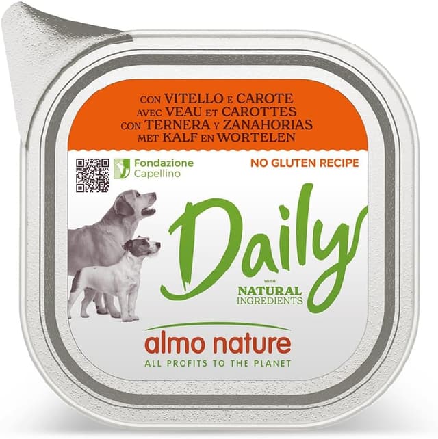 Detalle de Almo Nature Daily pâtée pour chiens au veau et carottes — 32 x 100 g