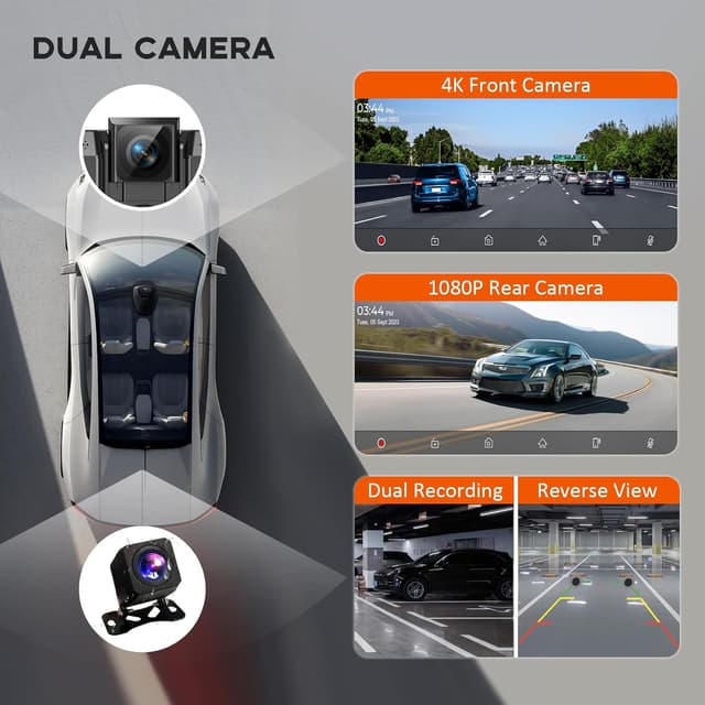 Detalle 2 de Largest 11.5" Portable CarPlay Screen with Wireless CarPlay/Android Auto, Dual Dash Cam & App View