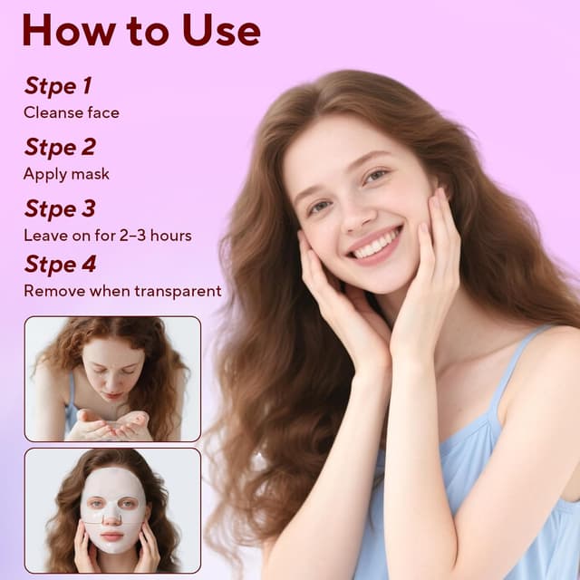 Detalle 2 de Nityrliv Collagen Face Mask (4-Pack) Bio-Collagen Deep Hydration Overnight Sheet Masks