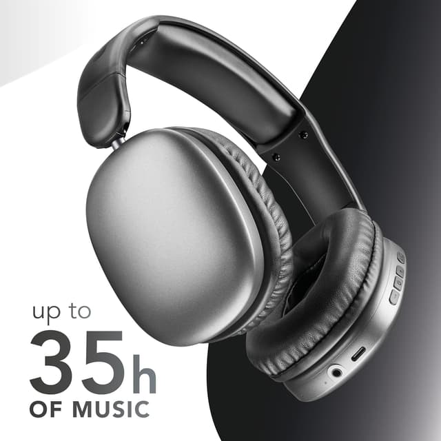 Detalle 2 de Music Sound MAXI3 Cuffie Wireless Over-ear con ANC e playtime fino a 35h, Nero