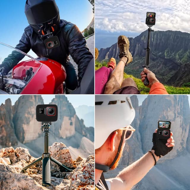 Detalle de HSU 2-Pack Foam Windslayer for Insta360 Ace Pro 2 (wind noise reduction housing)