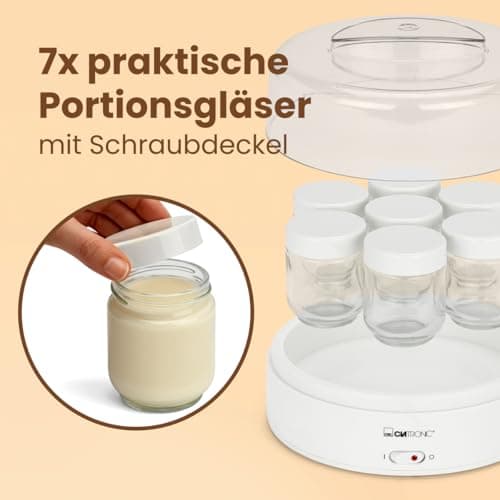 Detalle 2 de Clatronic JM 3344 yogurtera 7×160 ml 🍶