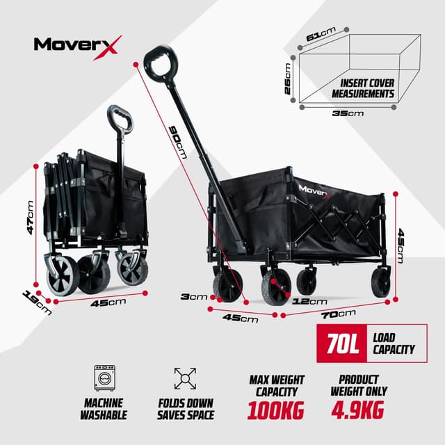Thumbnail 1 de MoverX 70L Festival Trolley 100kg