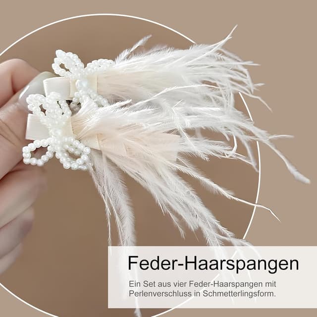 Thumbnail 2 de TONAUP Feder Haarspangen 4er Set 🎀