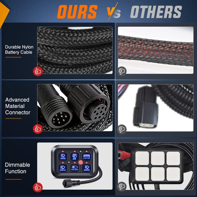 Thumbnail 6 de Nilight 6 Gang Switch Panel — Universal Wiring Harness