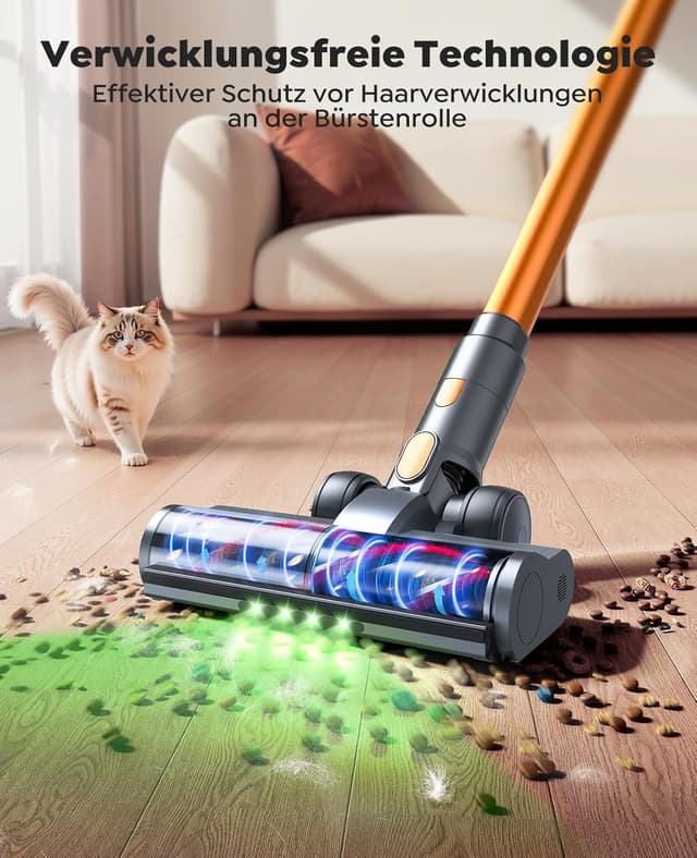 Detalle 2 de SMOTURE Akku-Staubsauger 50.000 Pa mit bis zu 65 Minuten Laufzeit und Anti-Tangle-Bürste