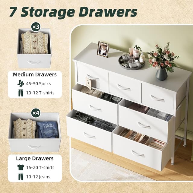 Detalle de CAIYUN 7 Drawer Chest of Drawers