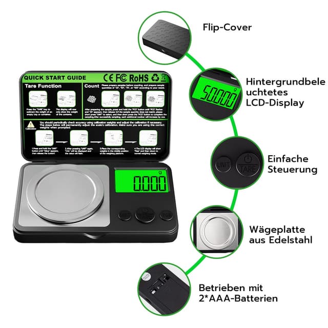 Detalle 2 de Feinwaage Wigearss 0,001 g für 50 g